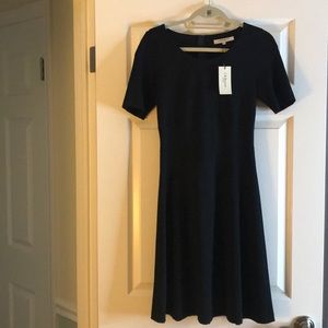 LK Bennett Black Dress A line short sleeve size 2